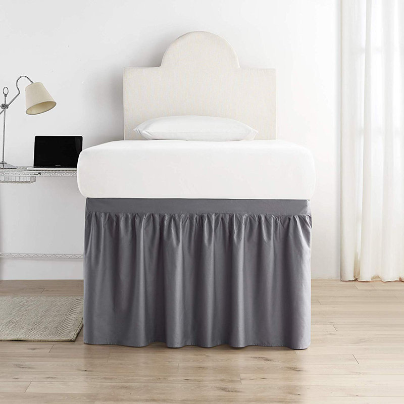 Rosdorf Park Tevis Dorm Sized Cotton Bed Skirt Wayfair
